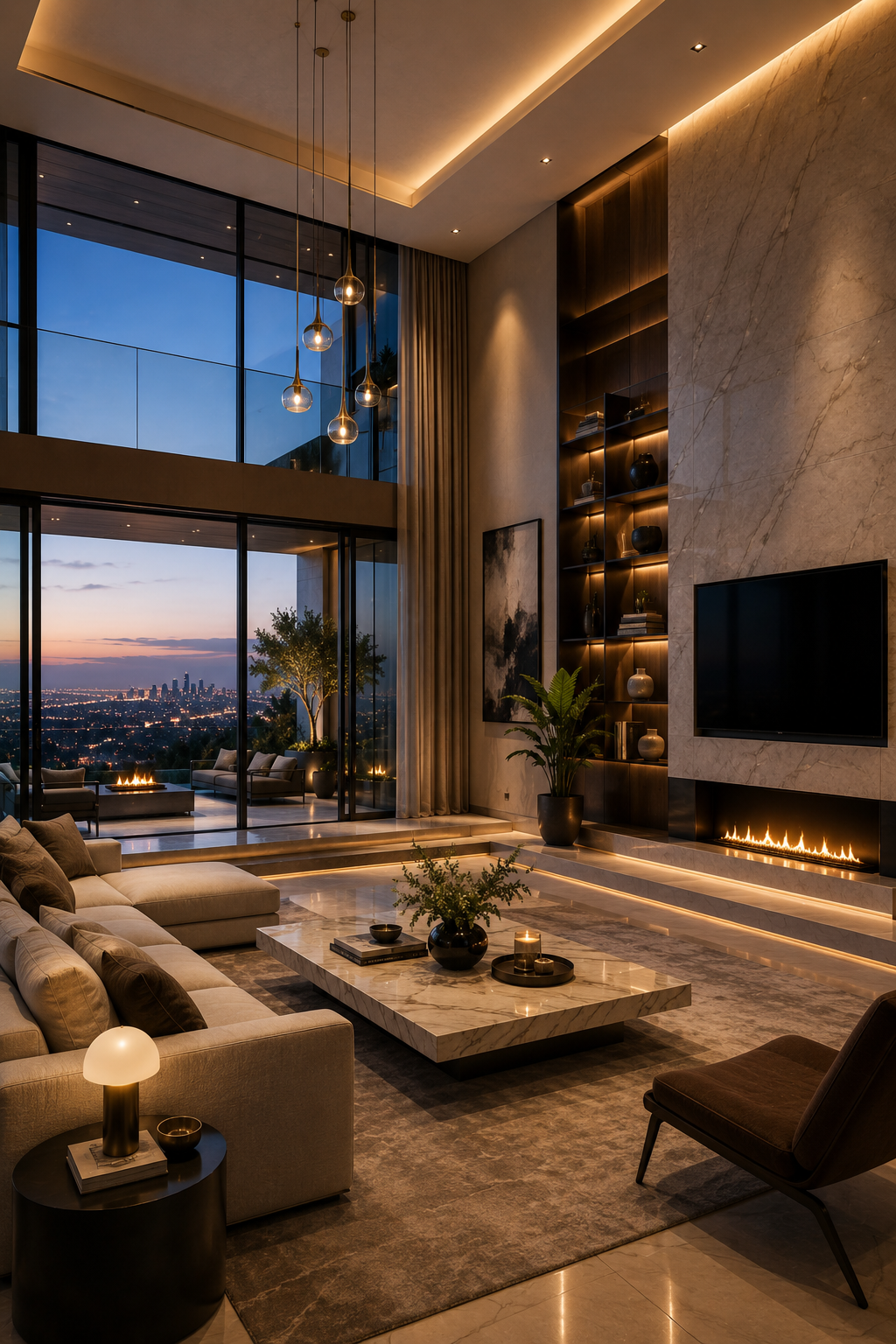 A luxury interior generated for real-estate and design concepts